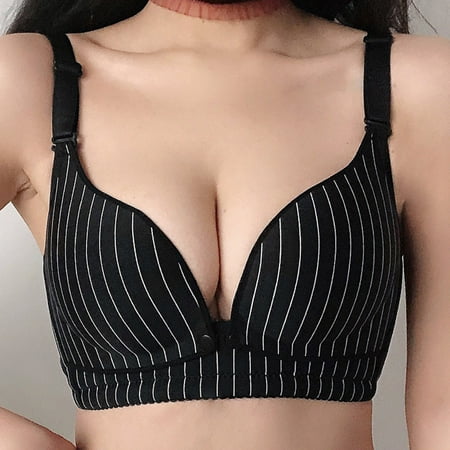 Clearance & Promo Plus Size Non Steel Ring Bra  Thin Style  Breathable Material  Comfortable Fit  For Daily Wear  Supportive Bra  Nursing Friendly  Comfortable Plus Skirt|Polyester Black