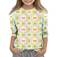 thumbnail image 1 of Tauxra Chandail de la Saint-Patrick pour Adultes, T-Shirt à Manches 3/4 Imprimé Col Rond, T-Shirt Graphique Trèfle Décontracté à Manches Longues pour Activités Festives, 1 of 6