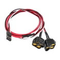 thumbnail image 2 of Fiocias 4 Pieces RC Car Top Light LED Roof Spotlight Upgrade Kit With Three Dynamic Lighting Modes PP Material Compatible With CH3 Remote Control Suitable for Crawler Car Off-Road Vehicle 2 Light, 2 of 8