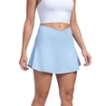 thumbnail image 6 of Spencer Women's Tennis Golf Skirts High Waisted with Pockets Inner Shorts for Athletic Skorts Sports Workout Running Pickleball (Blue,XL), 6 of 12