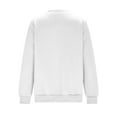 thumbnail image 5 of ClodeEU Women's Zip Up Jackets ,Long Sleeve Bomber Jacket ,Casual Outwear with Pockets White,Womens Plus L, 5 of 6