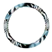 Zebra Steering Wheel Cover for Car, 14.5 Inch PVC Leather Auto Accessories with Printing