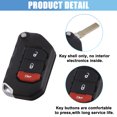 thumbnail image 4 of Unique Bargains Boîtier de Clé Télécommande 3 Boutons pour Jeep Wrangler 2018-2021, 4 of 7
