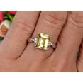 thumbnail image 5 of 7x5mm Emerald Cut 1.25 Carat Champagne Diamond Moissanite Engagement Ring Anniversary Gift On 10k White Gold, 5 of 5