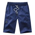 thumbnail image 1 of Mens3/4LongLengthCargoCombatShortsElasticatedWaistThreeQuarterWorkMultiPocketPants, 1 of 2