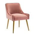 thumbnail image 4 of Wulawindy Modern Leather Wide Accent Chair Side Chair with Swoop Arm Metal Legs for Club Bedroom Living Room Meeting Room Office Study, 4 of 7