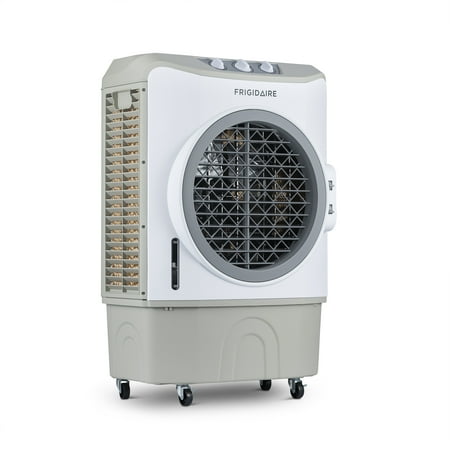 NewAir - Frigidaire Indoor and Outdoor Evaporative Cooler, 1650 CFM with Oversized 10.6 Gallon Water Tank and Easy-Glide Casters - White