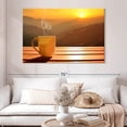 thumbnail image 2 of Elephant Stock Sunset Coffee Wall Art - Horizontal Canvas Wall Art - Dining Room Wall Decor - Food And Drink Canvas - Orange And Brown Decor - 51" x 34", 2 of 8