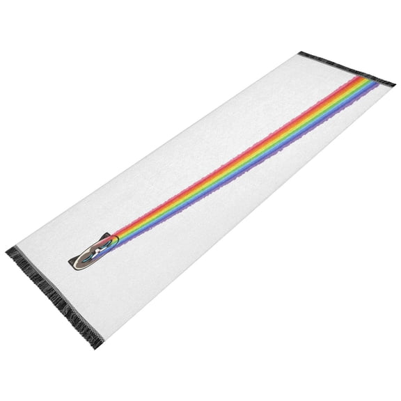 Vintage Modern Runner Rug,Non Slip Machine Washable 72"x23.5" Polyester Material Pet-Friendly Durable,Applicable to Entryway Rug Living Room Rug The Ejected Rainbow
