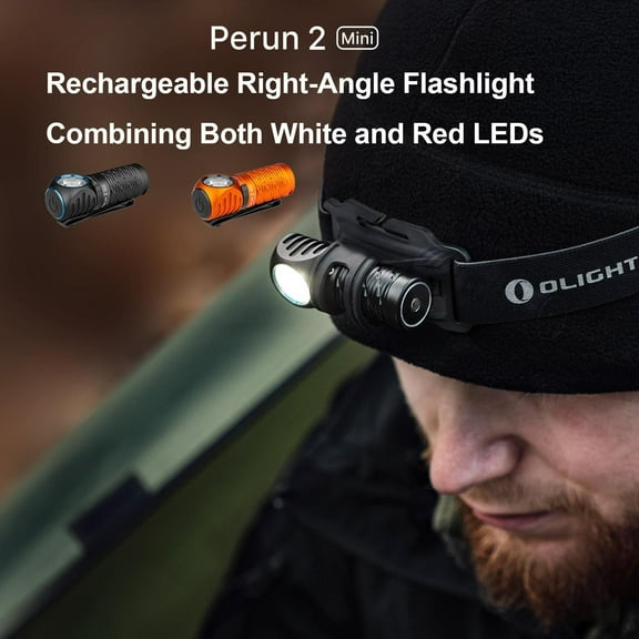 Olight Perun 2 Mini 1100 Lumens LED Rechargeable Headlamp, Black