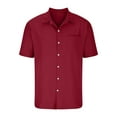 thumbnail image 4 of Hanerdun Men Dress Shirts Button Down Tops Male Summer Casual Shirt Red S, 4 of 5