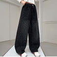 thumbnail image 6 of MEZZALL Girls Starry Rhinestone Denim Jeans For Kids Casual Pants, 6-7 Years, 6 of 7