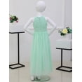 thumbnail image 4 of Eandarui Kids Flower Girls Sleeveless Chiffon Wedding Dress Birthday Party Pageant Formal Event Gown Mint Green 14, 4 of 7