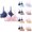 #04 Gray 【Mix, Match & Rotate: Stock Up on Your Favorite Colors】, variant on 2PC Women Leopard-Print Front Buckles Wireless Close Bra Womens Bras Soft Comfortable Daily Wear | CSEONE,Multicolor 2XL