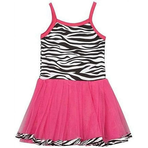 Making Believe Girls Hot Pink & Black Zebra Tutu Dress, Size 3/5