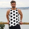 thumbnail image 6 of Gukieu Soccer Ball Print Men's Quick Dry Fitness Vest, Round Neck Sleeveless Fitness Bodybuilding Top-Medium, 6 of 7