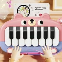 Kumdkd Children's Multi-Functional Electronic Piano Toy - Finger Exercise, Puzzle Enlightenment & Parent-Child Interactive Musical Instrument (Green/Red/Brown)