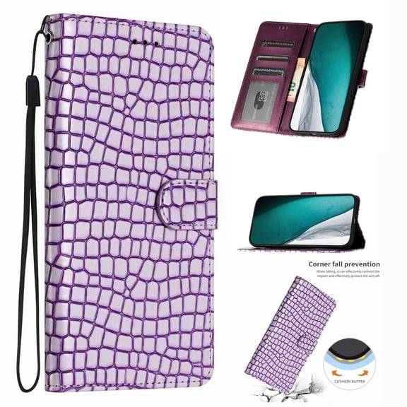 Compatible for Samsung Galaxy A16 5G Wallet Case with RFID Blocking Credit Card Holder, Flip Kickstand, Book Style PU Leather Women Men Protective Purse Cover for Samsung Galaxy A16 5G, Purple