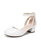 thumbnail image 1 of Zapatos de Vestir para Niña DREAM PAIRS con Tacón Alto y Correa al Tobillo Blanco, 1 of 6