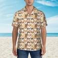 thumbnail image 4 of Daiia Cute Puppy Hawaiian Shirt for Men Gentle Cotton Regular Short Sleeve Casual-3X-Large, 4 of 9