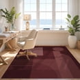 thumbnail image 3 of Design&I 8'x10' Washable Area Rug Deep Burgundy Geometric Design Bold Abstract Shapes with Modern Flair for Dining Room, Large Office, Lounge, Snag-Free, 3 of 7