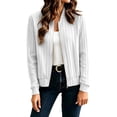 thumbnail image 2 of Sheghy Women Spring Light Zip Jacket Solid Long Sleeve Pocket Casual Daily Coat Zip-Up White XXL, 2 of 9