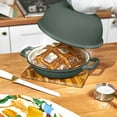 thumbnail image 6 of Beautiful Enameled Cast Iron Bread Oven, 10 inch, Round, Thyme Green by Drew Barrymore, 6 of 9