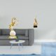 thumbnail image 2 of Escultura de figura de caballo con llama moderna, arte abstracto de resina animal, adorno de mesa para dormitorio, sala de estar, centro de mesa,, 2 of 8