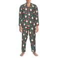 thumbnail image 3 of Sikiie Santa Claus Mens Pajama Set, Soft Warm Long Sleeve Sleepwear, Cozy Button-Down Pjs for Men-XX-Large, 3 of 7