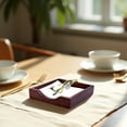 thumbnail image 6 of Decozen Napkin Holder in Solid Wood Brown Finish with Metal ornament in Gold finish, 6 of 10