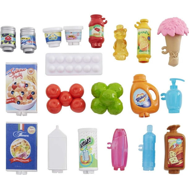 Barbie Doll and Supermarket Playset with 25 Grocery Store Food-Themed - Walmart.com
