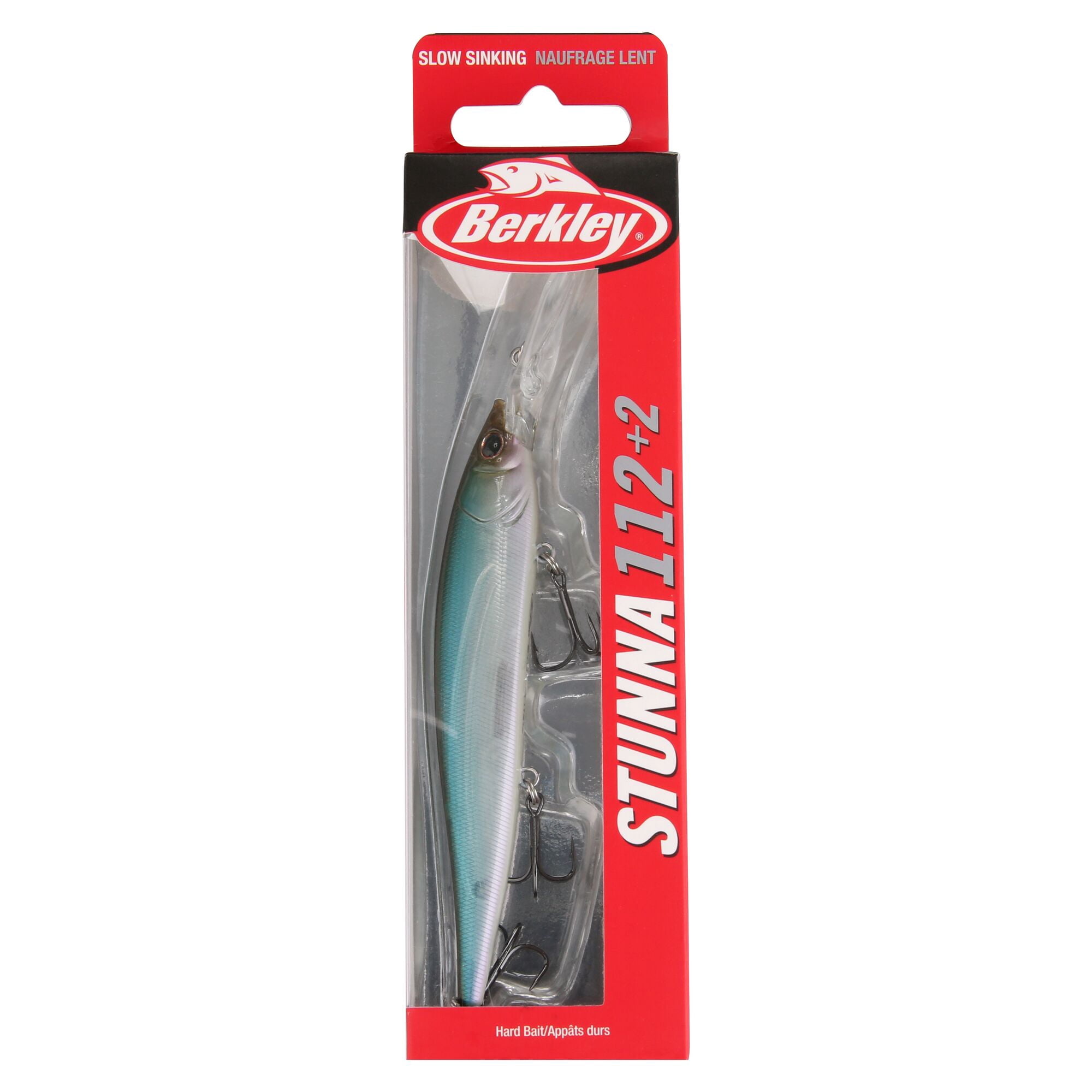 Berkley Stunna, 4.4 in, Jerkbaits, Stealth Minnow (1 Count)