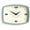 Clear Blue, variant on ® Movie Wall Clock | Rectangular Retro Clock | 10 inch | Pale Blue | Cool mid-Century Designer Look for Kitchen, Living Room or Office