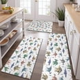 thumbnail image 2 of White Dinosaurs Skeletons Pattern Kitchen Rugs Sets Of 3,Kitchen Runner Rugs Non Skid Washable,Decorative Kitchen Floor Mats for Kitchen,Sink,Laundry,17"x30"+ 17"x47" + 17"x59", 2 of 6