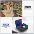 thumbnail image 5 of Caja de Almacenamiento de Tarjetas para Cartas Coleccionables, Caja de Almacenamiento TCG con Magnético para , y Tarjetas Deportivas, Negro+Azul, 5 of 5