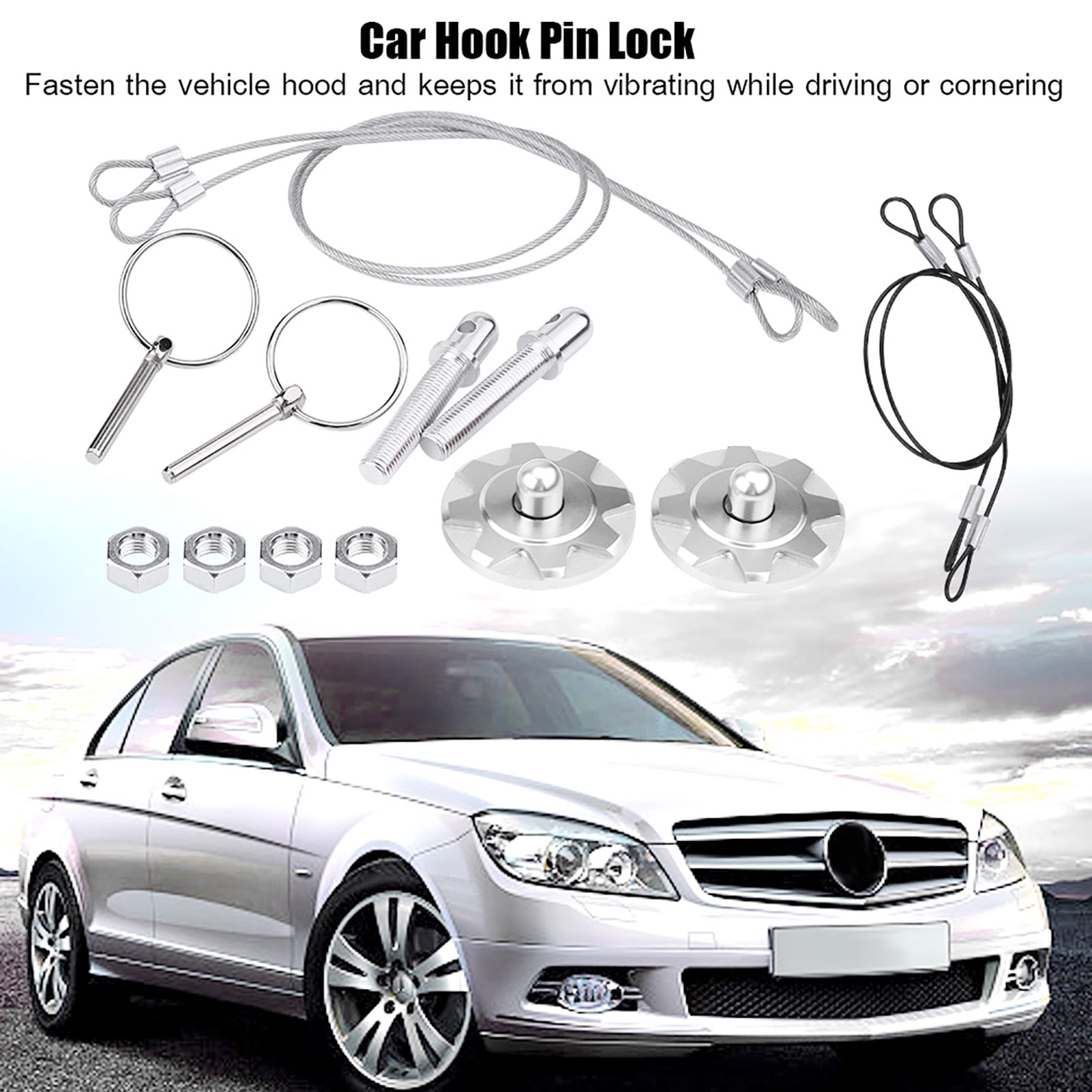 Hood Pin Lock Kit, Widely Used Hood Pin CNC Aluminum Alloy Quick