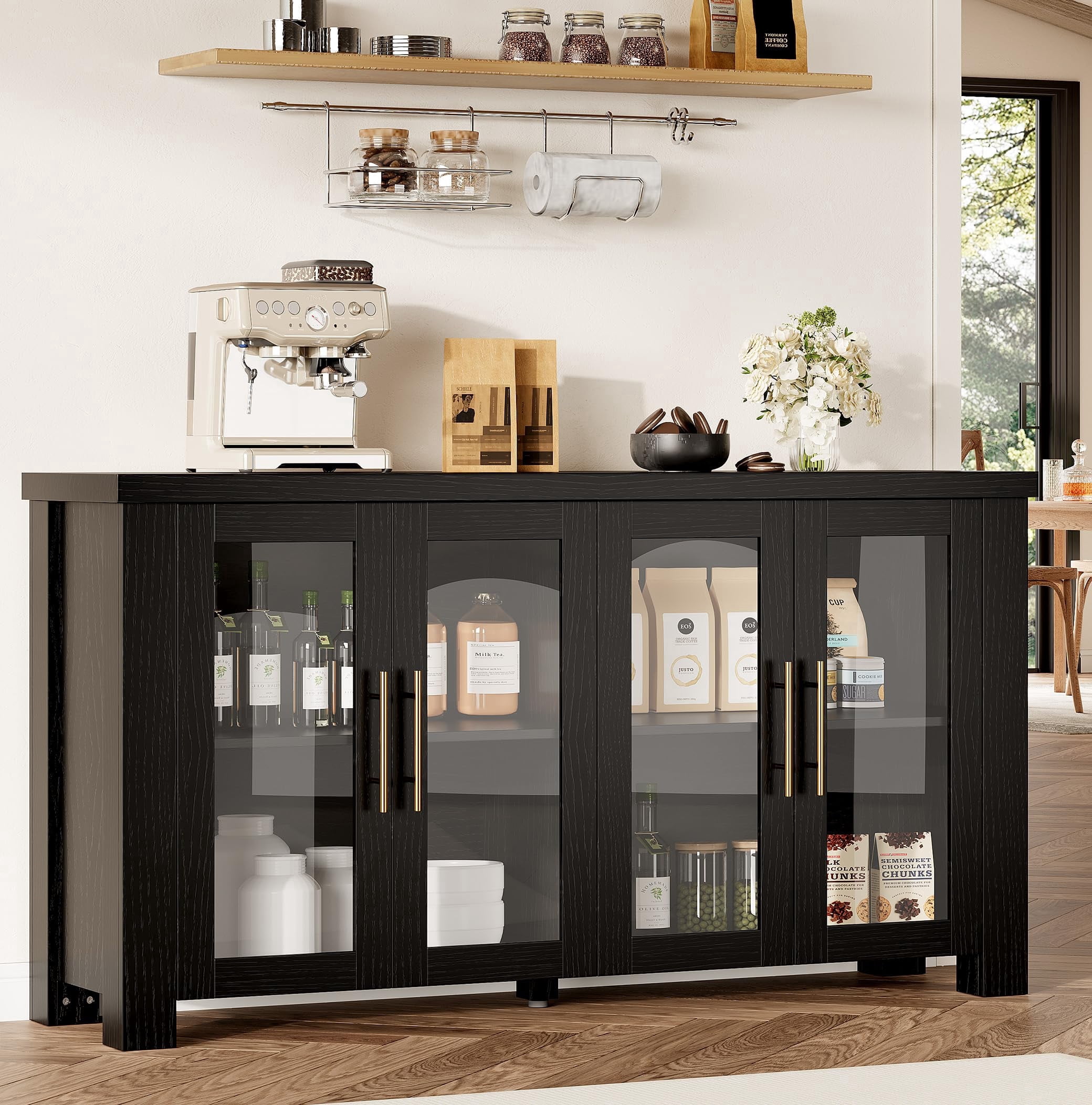Better Homes & Gardens Ezra Glass Door Storage Accent Cabinet
