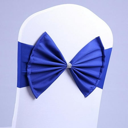 

10 Pcs Chair Ribbons Bows Satin Wedding Chair Bows For Christmas New Year Birthday Events Baby Shower Banquet Decor