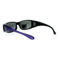 thumbnail image 4 of SA106 Womens Rhinestone Polarized Lens Rectangular 60mm Fit Over Sunglasses Purple, 4 of 4