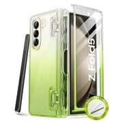 i-Blason Wireless Charging Silicone Stylish Cell Phone Case for Samsung Galaxy Z Fold 5, GrandGreen