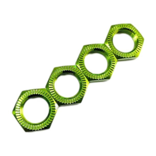 4 tuercas hexagonales para rueda Arrma 6S Notorious Karton HSP 1:7 1:8, actualización de coche de control remoto Verde