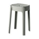 thumbnail image 3 of Taburete redondo de tocador, diseño de moda, fácil de mover, taburete apilable simple para Gris, 3 of 9