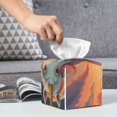 thumbnail image 3 of Honeii 's Starry Sky Cute Horse for Leather Square Tissue Box Cover Holder: A Stylish Organizer for Tabletops, Bathrooms, Cars & Offices, 3 of 5
