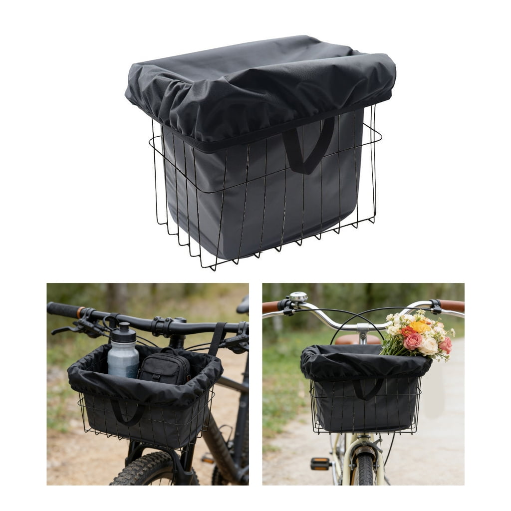 Thickened Oxford Cloth Cycling Basket Protector Design Bike Basket Liner Cover for Front Rear Baskets Use