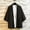 Black, variant on Fesfesfes Men Casual Cardigan Solid Color 3/4 Sleeve Cardigan Ice Silk Sun Protection Loose Tops
