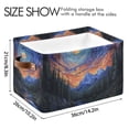 thumbnail image 4 of Yayeee Canvas Storage Basket with Handles for Shelves Fabric Bins Closet Organizer, Mountains and Forests, 4 of 8