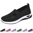 thumbnail image 5 of NOKIO Women’s Orthopedic Slip-On Sneakers Breathable Woven Walking Shoes Soft Foam Arch Support Hands-Free Design Lightweight Casual Footwear, 5 of 5