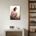 thumbnail image 4 of Jesus and Lamb Canvas Wall Art Christian Bible Story Jesus Finds the Lost Lamb Wall Decor Picture The Good Shepherd Religious Faith Poster Print for Church Living Room Bedroom Decoration, 4 of 6