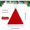 thumbnail image 2 of Chapeaux de Noël en Vrac pour Enfants 10.2x15 Pouces Chapeaux de Noël Rouges en Tissu Non Tissé, 2 of 5