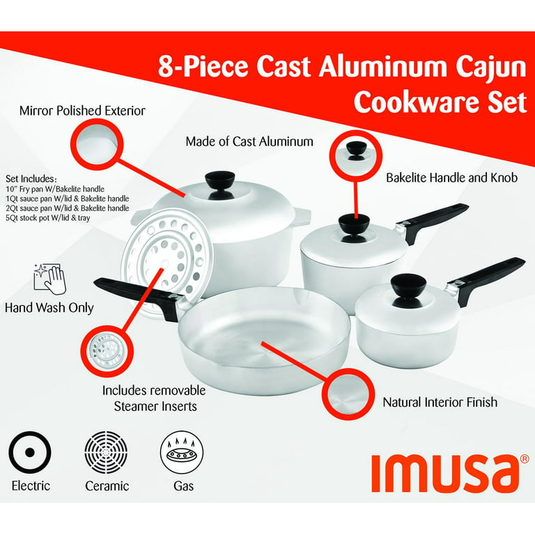IMUSA 13-Piece Cajun Cookware Set, Aluminum - 13 Piece